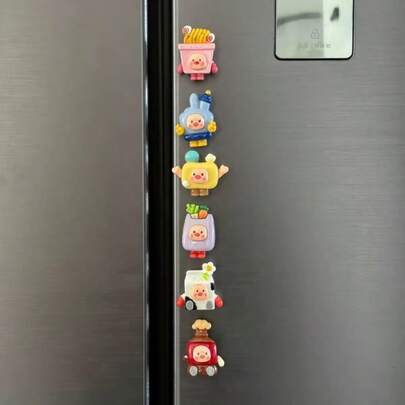 6 Pieces Per Set Of Mini Cute Magnetic Fridge Magnets, Message Board Fixed Magnetic Stickers For Kitchen Refrigerator Decoration, Cute Fridge Magnets