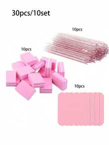 Bộ dụng cụ làm móng dùng một lần 120 món (40 bộ): Dũa móng mini, Dải chà nhám và Tẩy da chết, Dụng cụ làm móng hoàn hảo cho tiệm, Bộ dụng cụ tự làm - Hồng - Xem 10