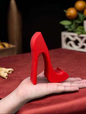 Suporte minimalista e criativo para celular em formato de salto alto (1 unidade), compatível com diversos modelos de celular, suporte multifuncional decorativo, ideal para escritório, quarto, cozinha e sala de estar, decoração para o Dia dos Namorados, presente para o Dia dos Namorados, festa de Dia dos Namorados, branco/vermelho/preto