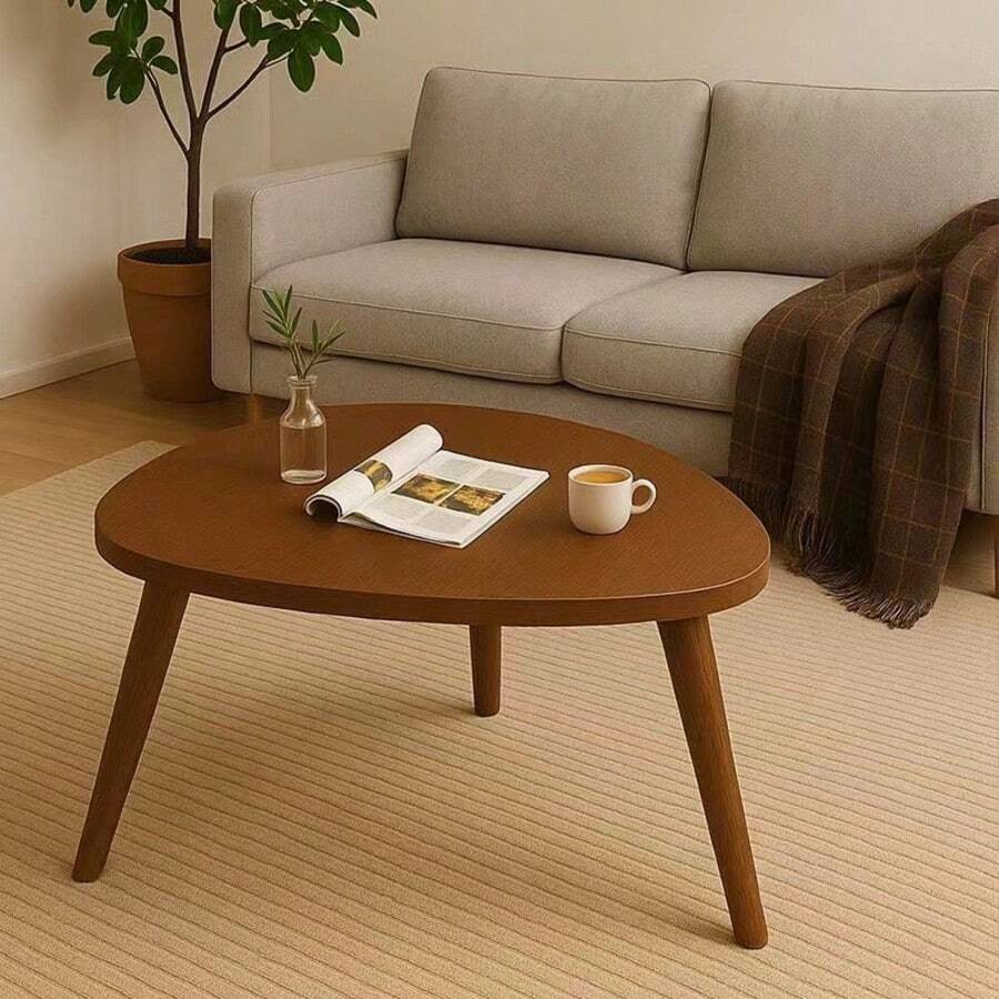 1pc Triangular Minimalist Carpet Floor Table, Suitable For Bedroom, Living Room, Bay Window, Tea Table And Other Scenes, Tatami Style