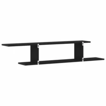 vidaXL Wand-TV-Regal Schwarze Eiche 125 x 18 x 23 cm Holzwerkstoff - Verschiedenfarbig - Übersicht 5