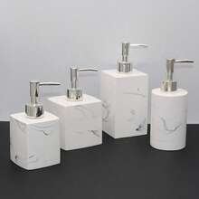 High-End Resin Liquid Soap Dispenser, Refillable Bottles For Hand Wash, Shampoo, Body Wash With Manual Pump Home Bathroom Decor Fall Decor Back To School