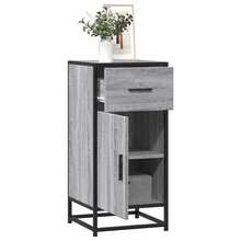 Aparador vidaXL Sonoma gris 35,5x35x76 cm madera compuesta y metal - Multicolor - Ver 1