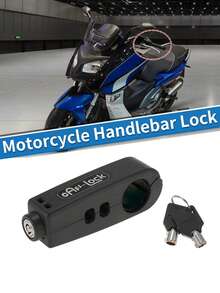 1个通用自行车、电动滑板车、摩托车刹车杆锁，防盗锁，铜油锁，方便携带，电动自行车锁材质：ABS