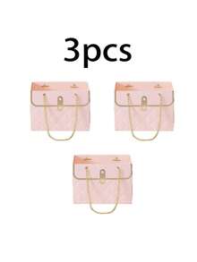 1/3 hộp quà giấy hoa hồng trang nhã, hộp hoa hình lập phương bằng bìa cứng chắc chắn có tay cầm - Thích hợp cho đám cưới, Ngày của Mẹ, Ngày Valentine và các dịp khác - Thiết kế kiểu túi xách sáng tạo, trang trí hoa đan, hộp quà bền đẹp, hộp quà hoa. - Nhiều màu - Xem 15