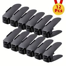 50pcs Adjustable Shoe Rack - Plastic Multi-Tier Shoe Shelf With Transparent Plastic Dividers, Space-Saving Design For Entryway, Closet And Bedroom - Easy Assembly, No Tools Required, Shoe Organizer Rack, Saves Closet Space, Minimalist Shoe Rack, Sturdy Structure - Multicolor - View 1