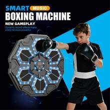 1 Set Smart Boxing Machine, Children Boys Fitness Toy, LED Lights + Bluetooth Music + Counter, Adjustable Height, Wall-Mounted Punching Bag, 5 Difficulty Modes, Parent-Child Interactive Game, Home Fitness Equipment, Birthday/Children's Day/Christmas/Party Gift For Ages 3+ - Multicolor - View 5