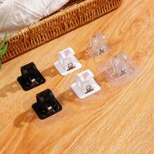 8 件装窗帘杆支架，无需钻孔自粘式壁挂挂钩，可调节毛巾杆支架，适用于家庭、浴室、厨房和酒店