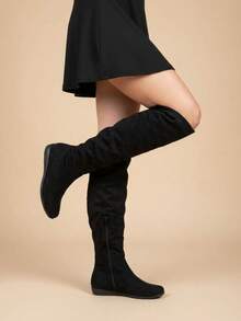 Women Over-The-Knee Boots - Black - View 2