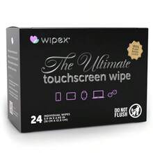 Wipex Toallitas de Limpieza para Pantallas táctiles sin Alcohol para LED LCD Fitness Tech Smartphones tabletas televisores monitores portátiles Pantallas de computadora 24 Unidades - como en la foto - Ver 1