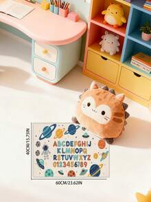 1件装太空主题装饰地毯，儿童房字母卧室装饰，小地毯，玩具房字母地毯，家居装饰，客厅地毯，小型客厅地毯，卧室地毯，客厅家居装饰，户外地毯，可水洗地毯