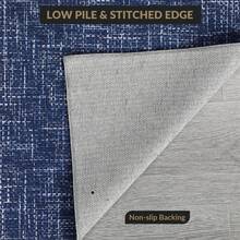Techigher Living Room Rugs, Washable Non Slip Stain Resistant Large Rug,  Low Pile Soft Carpet With Non-Slip Backing For Bedroom Dining Room Children Room - Blue - View 5