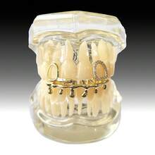 1 Set Hollow Zirconia Stone Combination Hollow Bar Teardrop Tooth Jewelry, Fashion Party Accessory, Christmas Couple Gift, Hip Hop Ornament - Multicolor - View 3