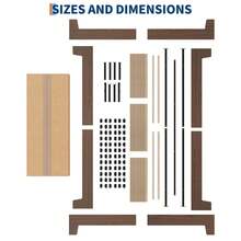 Queen 10 Inch Nogal natural Cama tipo plataforma de madera con base de láminas, sin box spring, fácil de armar, estilo minimalista para recámara - Marrón - Ver 7