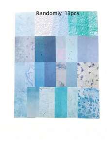 Giấy kết hợp nhiều chất liệu, kiểu cổ điển, có vân, thích hợp làm phông nền trang trí tranh ghép DIY. - Nhiều màu - Xem 12