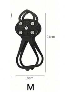 1/2 Pair Anti-Slip Shoe Spikes, 5-Tooth Ice Cleats, Suitable For Hiking Boots, Non-Slip Shoe Covers, Ice Traction Shoe Crampons, Unisex Ice Grippers For Outdoor Winter Sports, Hiking, Ice Fishing - Multicolor - View 12