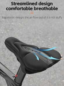 WEST BIKING Bicycle Seat Cover Silicone High Elasticity Breathable Soft Bike Saddle Cover Road Mountain Bike Seat Cushion Cover Cycling Accessories - Black - View 10