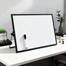 双面磁性白板画架 - 适用于办公室会议、课堂教学、家庭学习和厨房备忘录的干擦白板，便携式桌面白板，配有马克笔 - 彩色 - 查看 2