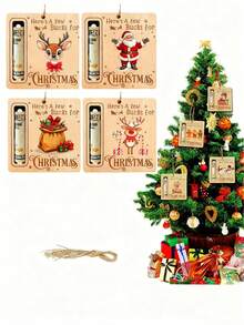 Natural Wood Festive Money Box For Cash Storage (1PC) – Decorative Christmas Wallet, Adorable Tree Ornament, Versatile Gift For Christmas, Birthdays & Party Events - 彩色 - 查看 5