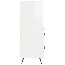 Credenza vidaXL bianca lucida 34,5x34x90 cm Materiale a base di legno - Multicolore - Visualizzare 7