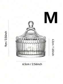 Transparent Glass Candy Jar, Storage Jar, Wedding Candy Jar, Wax Glass Jar With Lid, Glass Vessel, Christmas Gift - Clear - View 10