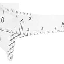 Regla para Cejas de Tatuaje, Posicionamiento de la Nariz, Plantilla para el Cuidado de las Cejas, Regla para Modelar, Herramientas de Medición de Tatuajes para Maquillaje(  b) - Marrón - Ver 2