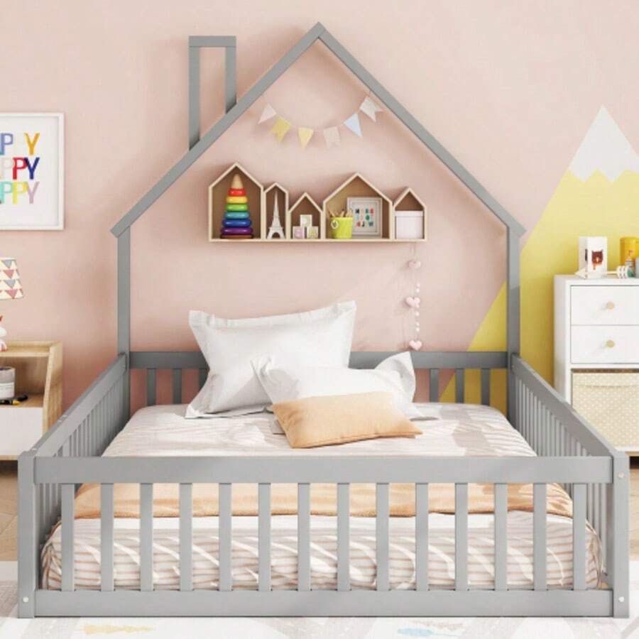 Bed Frames - Grey - View 1