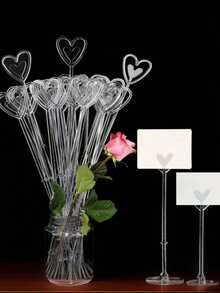 حاملات زهور بشكل قلب من البلاستيك، مناسبة لترتيب الباقات، الزفاف، عيد الحب، حفلة عيد الميلاد، يمكن استخدامها كديكور للباقات، حاملات بطاقات، مثالية للحفلات، الزفاف، عيد الحب، ديكور الكيك والترتيبات الزهرية.