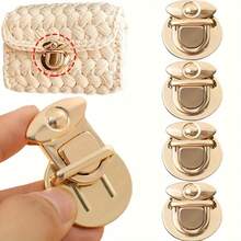 1/4 piezas Botón a presión de metal dorado - Broche a presión redondo de alto brillo, adecuado para hacer manualmente bolsos, carteras, monederos y reemplazar accesorios de artesanía - Multicolor - Ver 4