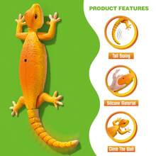 Remote Control Color Changing Chameleon Climbing Toy, Crawling Lizard Toy Car With LED Eyes, Rechargeable RC Gecko Toy, Dual Mode Floor & Wall Driving, Gift For Boys & Girls 3+ Years Old - Multicolor - View 4