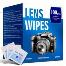 100-Pack Disposable Lens Cleaning Wipes - Individually Packaged, Moisturizing Lens Cleaner Suitable For Eyeglasses, Fashion Glasses, Mobile Phone Screens, Electronic Products, And Camera Lenses - Gentle Cleaning, Clear Vision, Powerful Dust Removal, Easy To Carry, Quick-Drying And Scratch-Free, Durable Packaging, Screen Protector, High-Quality Wipes, Stunning Visual Effect. - 100pcs - 查看 3