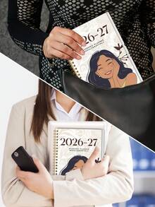 2026-2027学年月度计划本，24个月日历周计划本，适用于学习计划和时间管理，A5尺寸，学生和教师的理想之选，返校用品，2026新年礼物 - 彩色 - 查看 7