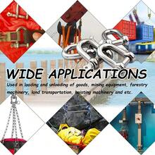 10pcs Heavy Duty M6 Stainless Steel D-Ring Carabiners - 304 Steel D-Shape Spring Clips, Suitable For Rigging, Vehicle Rescue, Towing, Lashing, Hanging, Multi-Purpose Hardware - Silver - View 4