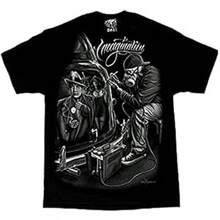David Gonzales Men's Imagination Al Capone Mafioso Lowrider Chicano DGA Art T Shirt Medium Black - Màu sắc chính của bức tranh - Xem 7