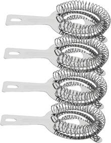 Gadpiparty 4 Piezas Colador de Barra de Acero Inoxidable con Fina para Filtrar Cócteles Equipo de Bar Profesional Ergonómico para Uso Fiestas y Hogar - 1 - Ver 1