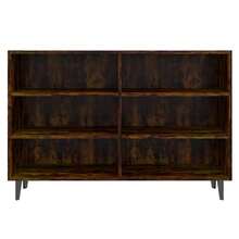 Credenza vidaXL in legno composito di rovere affumicato, dimensioni 103,5 x 35 x 70 cm. - Multicolore - Visualizzare 4