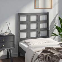 Tête de lit vidaXL grise 80,5 x 4 x 100 cm en pin massif - Multicolore - Voir 4