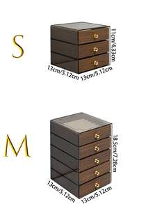 1 hộp đựng trang sức 5/3 tầng đứng độc lập có nắp, ngăn kéo màu vàng - Hộp đựng sang trọng màu nâu phong cách Châu Âu, thích hợp đựng vòng cổ, vòng tay, hoa tai, nhẫn - Hộp chống bụi và chống trầy xước, chắc chắn và bền, thích hợp sử dụng tại nhà. - nhiều màu - Xem 3