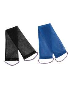 African Mesh Exfoliating Back Long Net Bath Scrub Towel Set,Double-Sided For Gentle,Rough Exfoliation, Effective Body Scrub, Back Scrubber For Shower Use,Premium Mesh Material, Convenient Strap Towel Design, Loofah Towel, Body Sponge For Smooth Skin,Great For Daily Use(Blue, Purple) - Multicolor - View 23