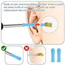 30pcs Ear Spoons Tips For Ear Wax Removal With Reusable Silicone Soft Cleaning Caps Wet Dry Ear Camera Accessories Set Suitable For Teens And Adults Effective Ear Cleaning Tool For Daily Use And Personal Care - Như Pic - Xem 4
