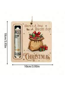 Natural Wood Festive Money Box For Cash Storage (1PC) – Decorative Christmas Wallet, Adorable Tree Ornament, Versatile Gift For Christmas, Birthdays & Party Events - 彩色 - 查看 10