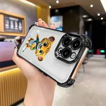 Funda para teléfono con divertido diseño de leopardo, compatible con teléfonos ,  17,  16 Pro Max,  15 Pro Max,  13 y  12. Fabricada en TPU, ofrece protección contra golpes y caídas. Un regalo perfecto para niños, amigos, cumpleaños y ocasiones especiales. - Negro - Ver 4
