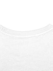 Camiseta negra para mujer Maycaur con estampado gráfico de mandala kawaii, nueva T-25 (2), corte holgado, estilo retro. - Blanco - Ver 3