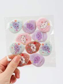 5-10-20-50-100pcs Random Print Makeup Sponge Blender, Sponge For BB Cream, Foundation, Concealer, Suitable For Covering Blemishes, Spots, Precise Contouring Around Eyes, Nose, Mouth. Latex-Free, Expands With Water, Dual-Use Wet & Dry For All Skin Types - Multicolor - View 15