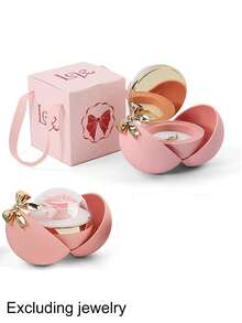 Gift Jewelry Box Spherical Necklace Ring Box Eternal Rose Jewelry Box Preserved,Jewelry Gift Box Valentine's Day,Mother Day Jewelry Organizer Elegant Preserved Flower Ring Box Velvet Jewelry Gift Box Set For Valentine's Day For Rings