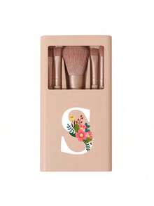 Portable Makeup Brush Set, Includes Mirror Case, A-Z Floral Pattern Makeup Brushes, Multi-Function Makeup Brush Set, Mini Multi-Function Makeup Pen, Foundation Brush, Eyeshadow Brush, Suitable For Beginners, With Makeup Organizer. This Convenient Makeup Tool Kit Is An Ideal Gift For Girls, And A Must-Have For Travel, Especially Suitable For Christmas, Thanksgiving, New Year And Valentine's Day. - Multicolor - View 18