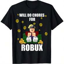 Cotton T-Shirt Top Quality Noob And Professional Gamer Will Do Chores For  Unisex T-Shirt Y2K,Oversize Plus Size Men's S To 5XL,Summer Tee Graphic Hoodies - màu đen - Xem 7