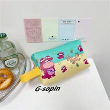 CRAYON SHINCHAN 1 hộp đựng bút chì màu in họa tiết hoạt hình dễ thương Crayon Shin-Chan, túi xách, túi đựng đồ trang điểm di động khi đi làm, túi đựng đồ dùng học tập dung tích lớn - Nhiều màu - Xem 3