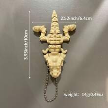 1个霸王龙钥匙扣吊坠 - 可张嘴的骨架恐龙钥匙圈，可活动的骨架，霸王龙钥匙扣，霸王龙吊坠 - 恐龙头骨钥匙扣配件，动物钥匙扣装饰品，恐龙头骨钥匙扣，耐用塑料材质，非常适合挂在背包上作为圣诞礼物，恐龙钥匙扣配件，恐龙吊坠挂饰，男女通用棘龙钥匙扣，恐龙钥匙圈钥匙扣，可用于挂在包包、背包上，也可作为钥匙扣或装饰品，恐龙装饰，恐龙头骨新奇装饰品 - 彩色 - 查看 5