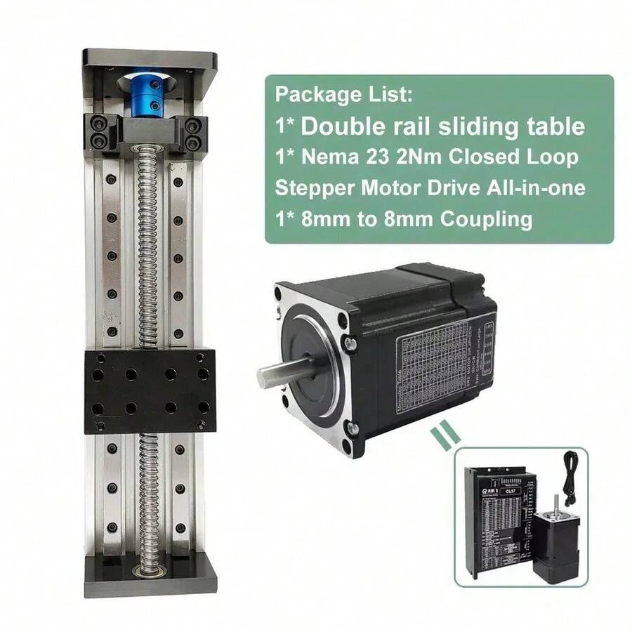 Linear Rail Motor Kit Ball Screw Sliding Table SFU1605 Nema23 Motor ...